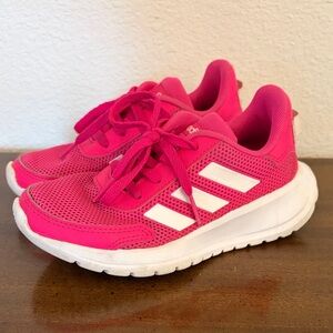 Adidas Tensor Run J Shock Pink and White Sneakers 12